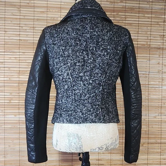 Tweed & Leather Motorcycle Jacket - Picture 4 of 10